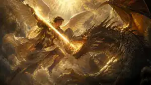 A batalha no céu do Apocalipse 12: Miguel vence o dragão