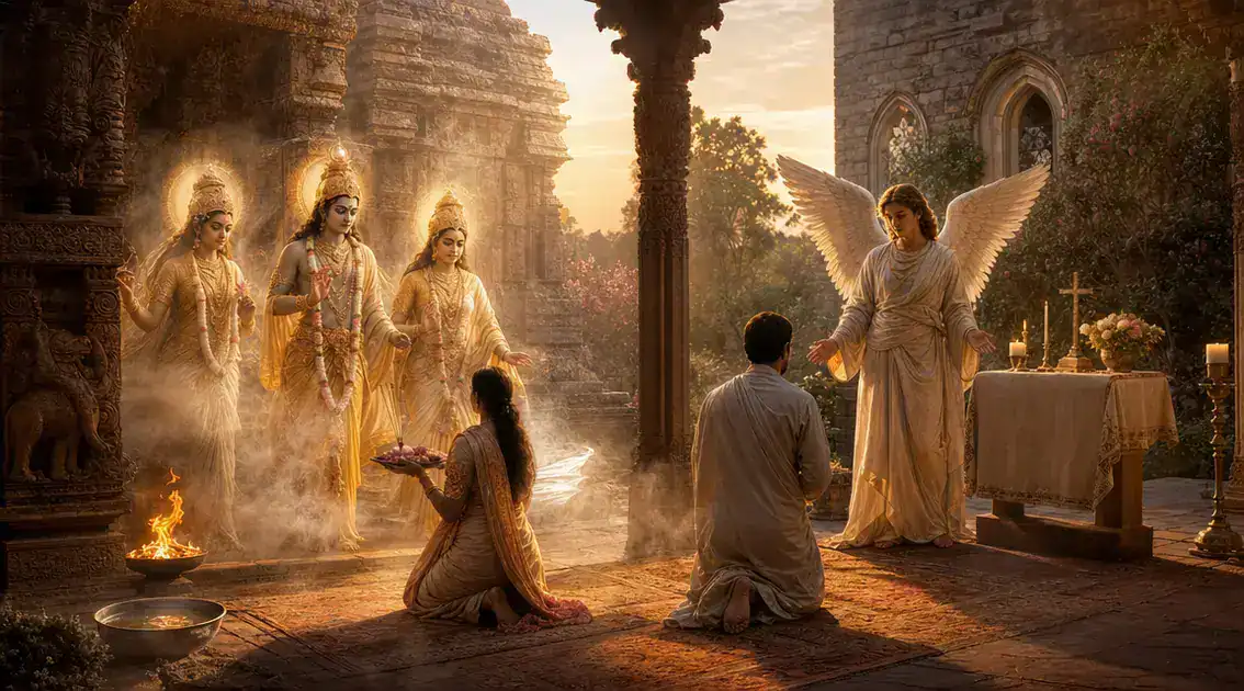 Comparação entre devas e anjos nas tradições cristã e hindu