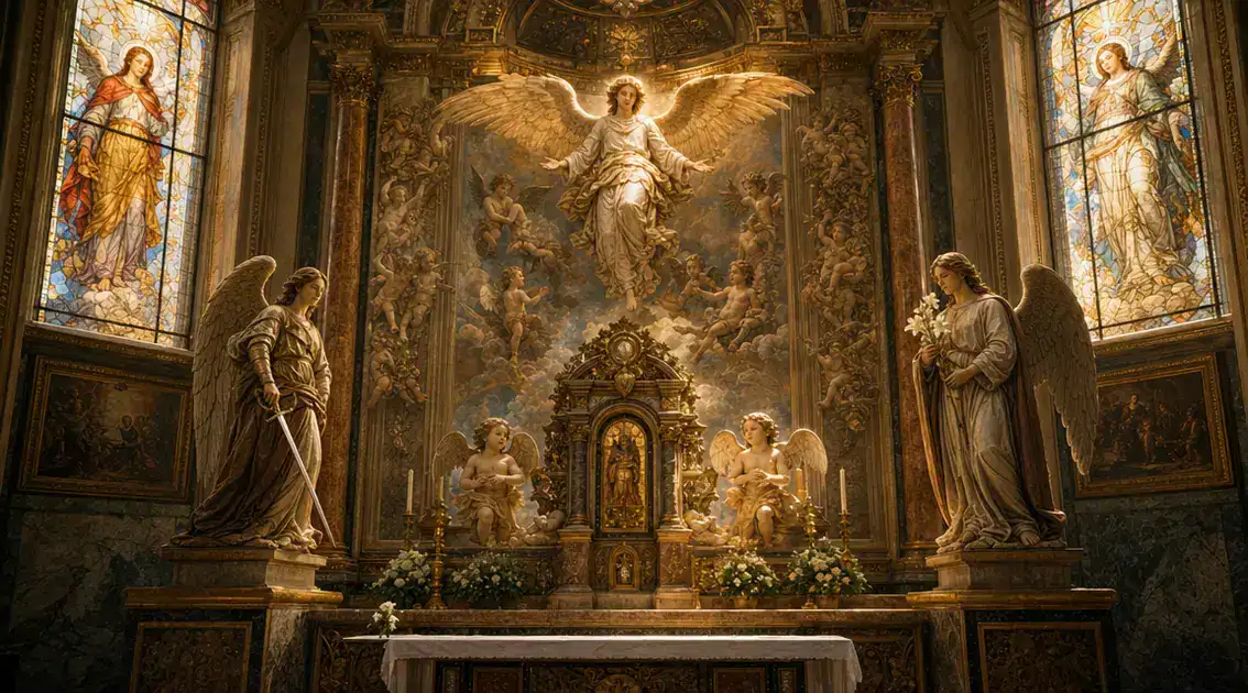 Iconografia dos serafins, querubins e arcanjos nos altares