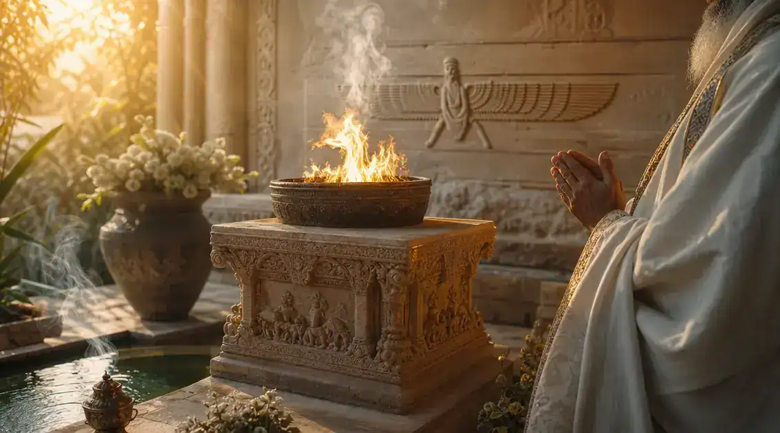 Imagens e símbolos: fogo, luz e iconografia sagrada