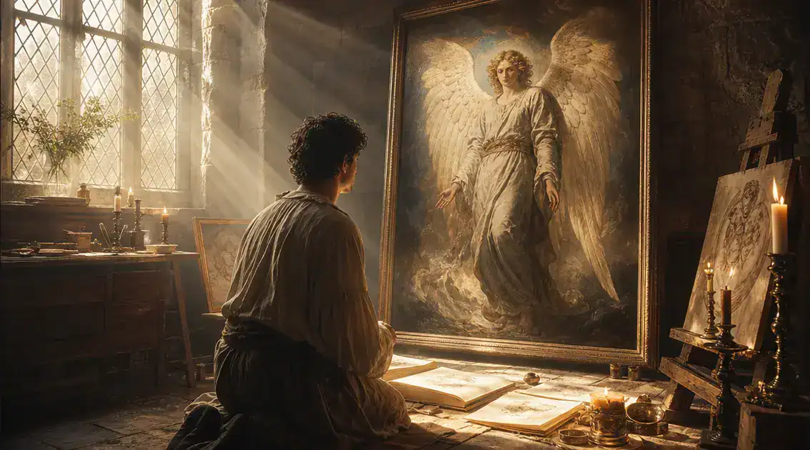 Interpretações teológicas: o sentido dos anjos na obra do artista