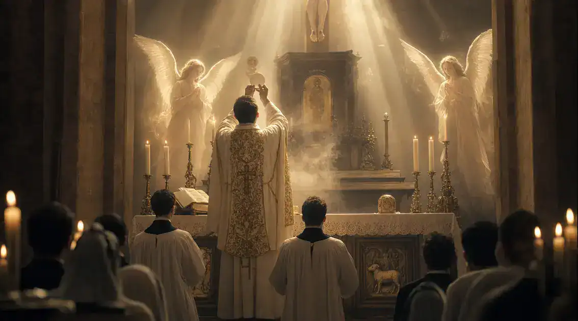 Os anjos na Santa Missa: quando e como eles estão presentes na liturgia