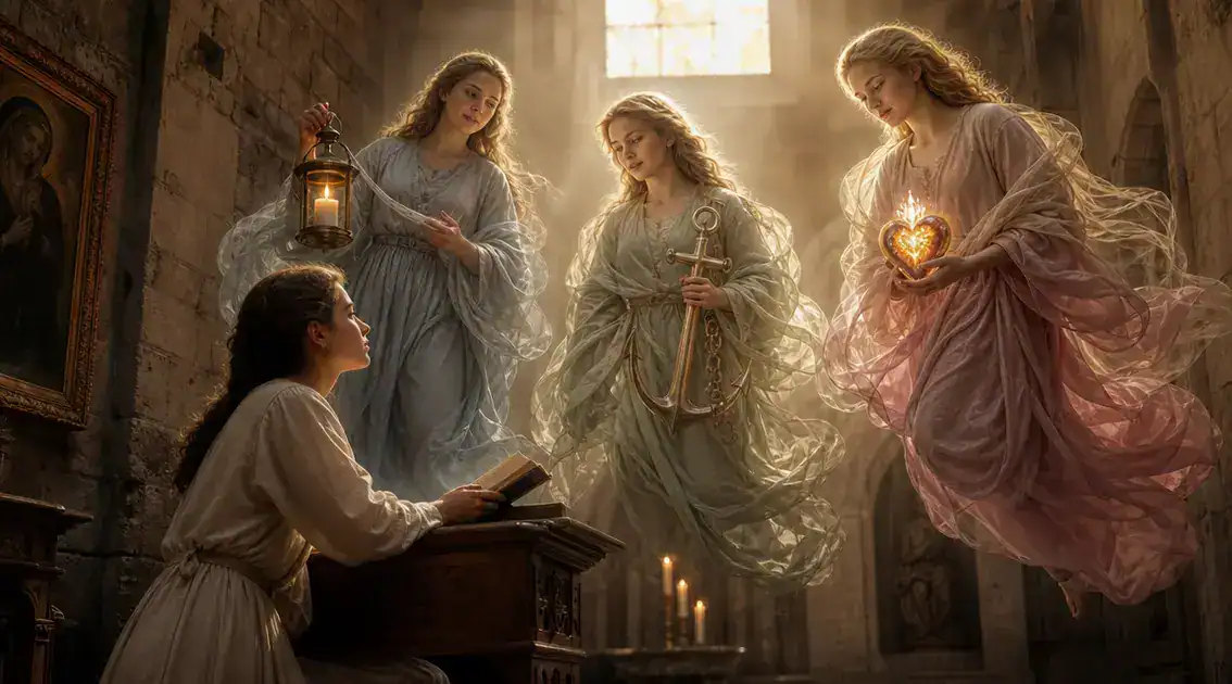 Práticas devocionais e orações históricas dirigidas às Virtudes
